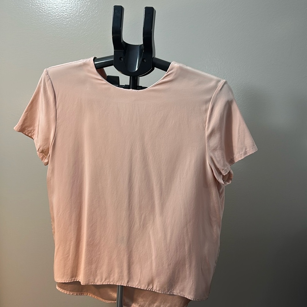 Lilysilk blouse. Coral color. No tags, never worn.